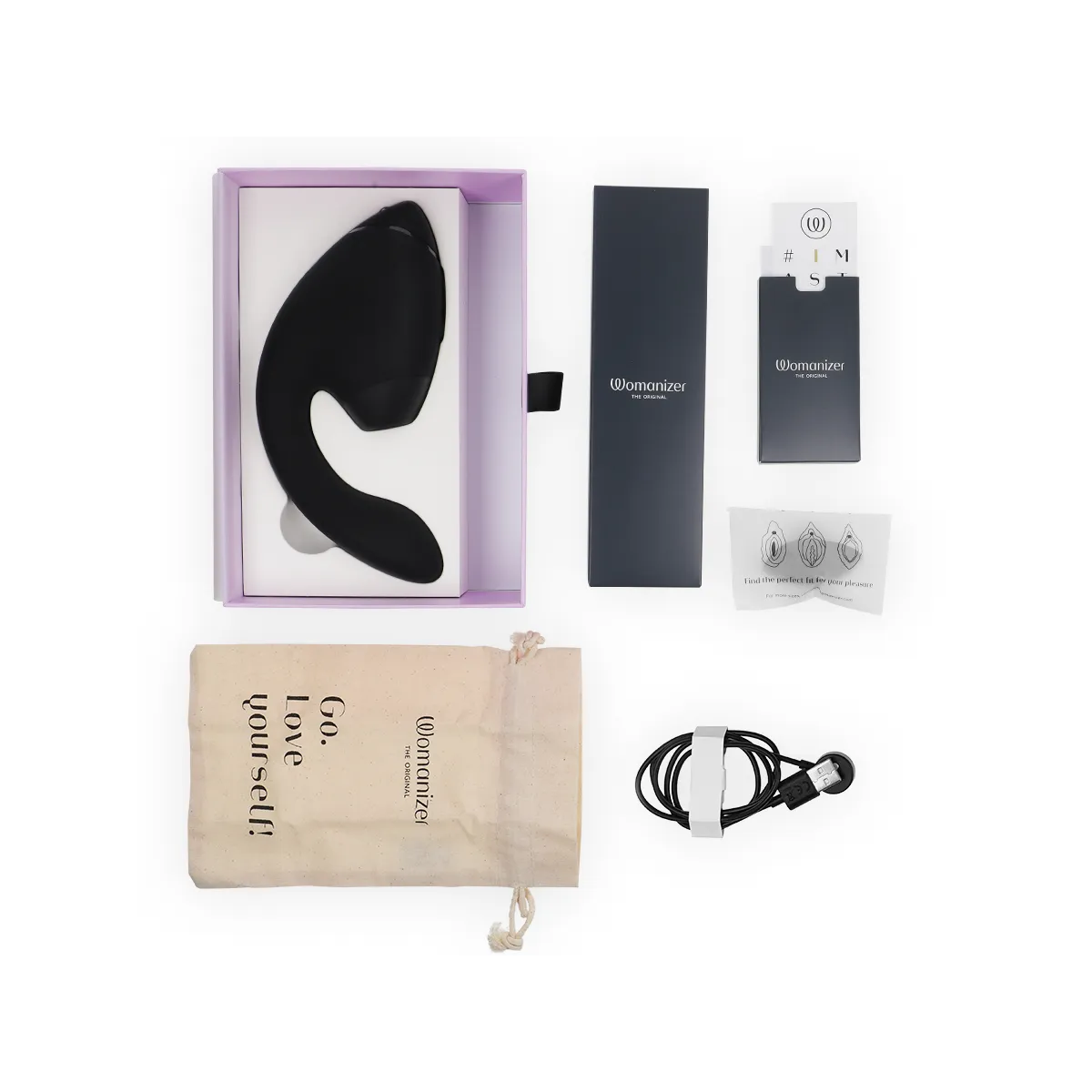 Duo Next Doppelter Klitoris- & G-Punkt-Stimulator Schwarz von Womanizer | Fesselliebe.de