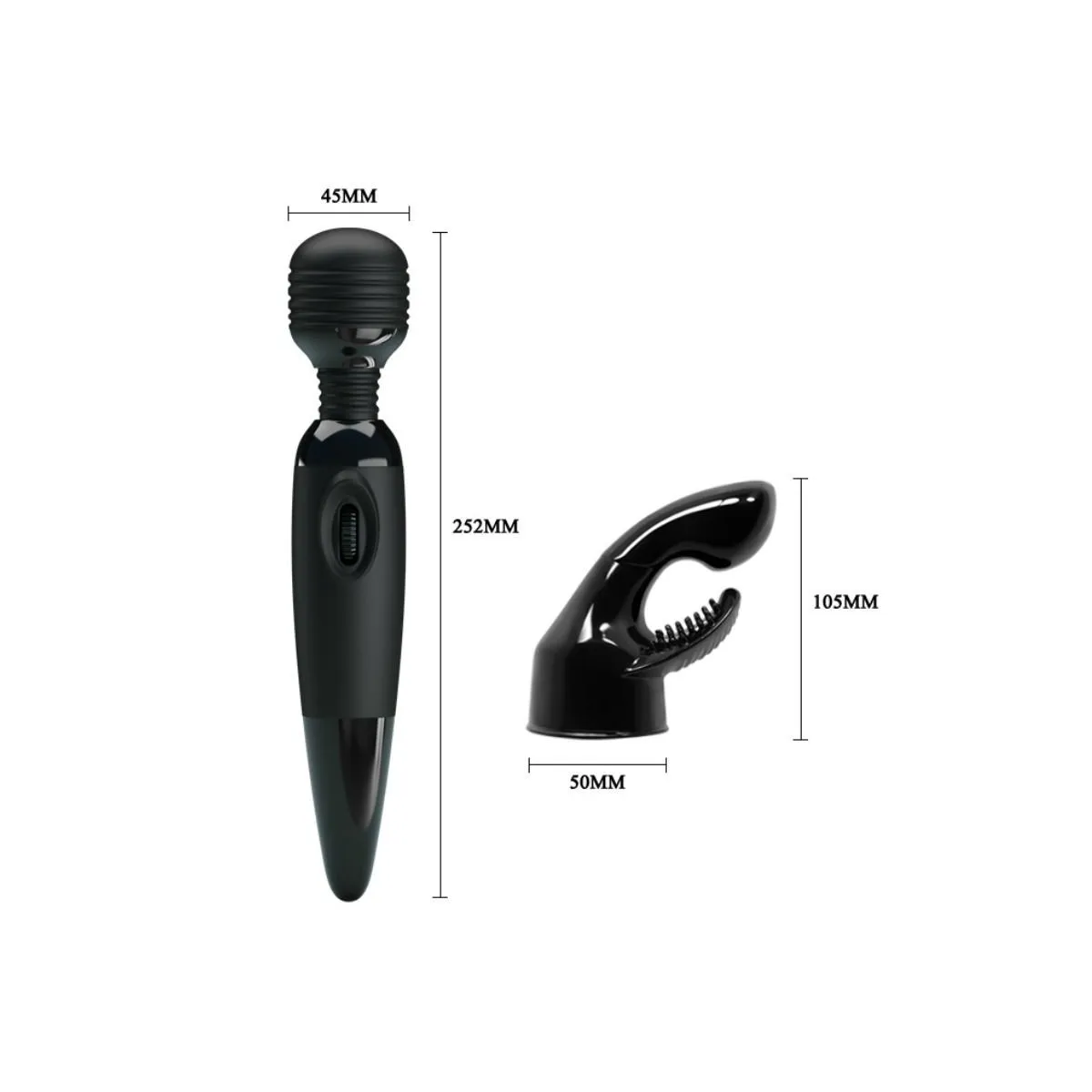 Sinnlicher Massager mit Auswechselbarem Kopf von Baile Power Head | Fesselliebe.de