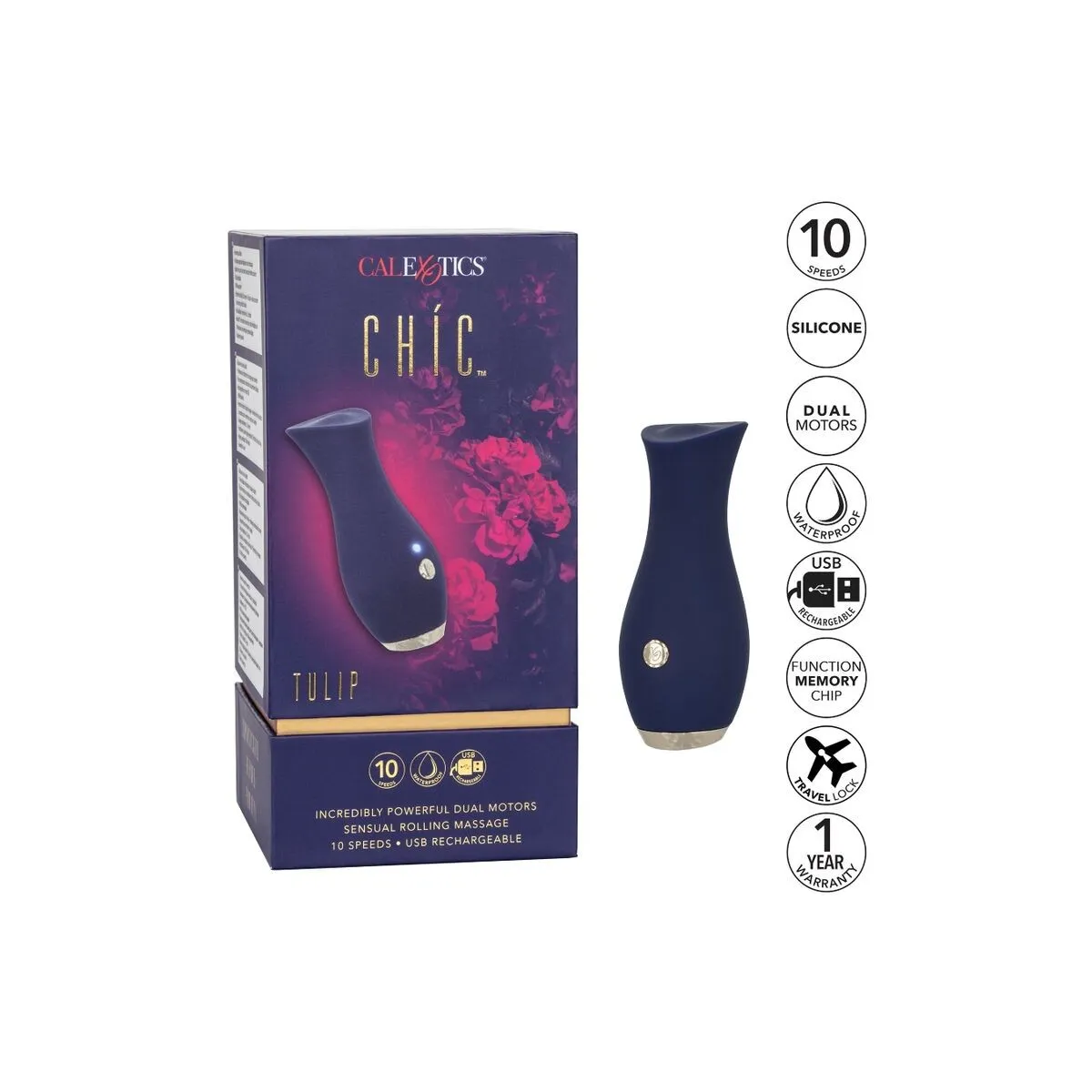 Chic Tulpe Massager Blau von Calexotics | Fesselliebe.de