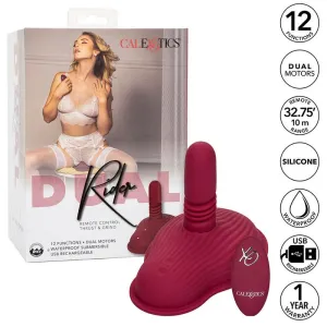 Rider Massager Doppelmotor mit Fernbedienung Rot von Calexotics