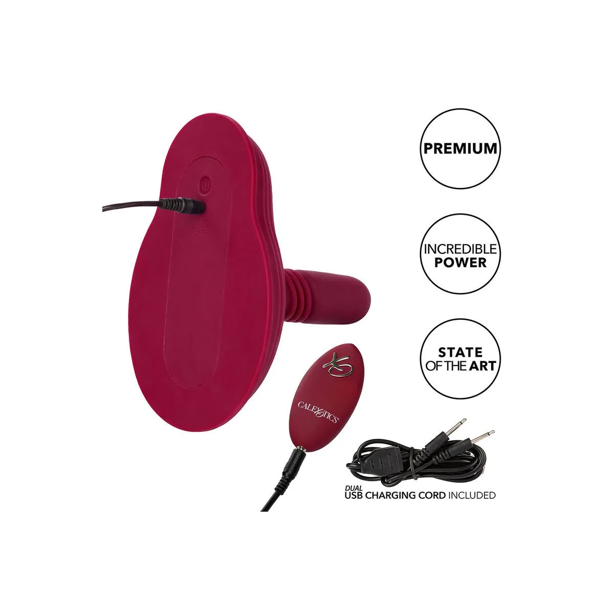 Rider Massager Doppelmotor mit Fernbedienung Rot von Calexotics | Fesselliebe.de