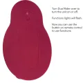 Rider Massager Doppelmotor mit Fernbedienung Rot von Calexotics