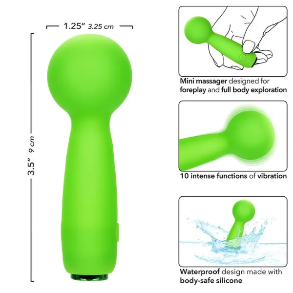 Neon Vibes The Bubbly Vibe Mini-Massager 10 Vibrationen Grün von Calexotics | Fesselliebe.de
