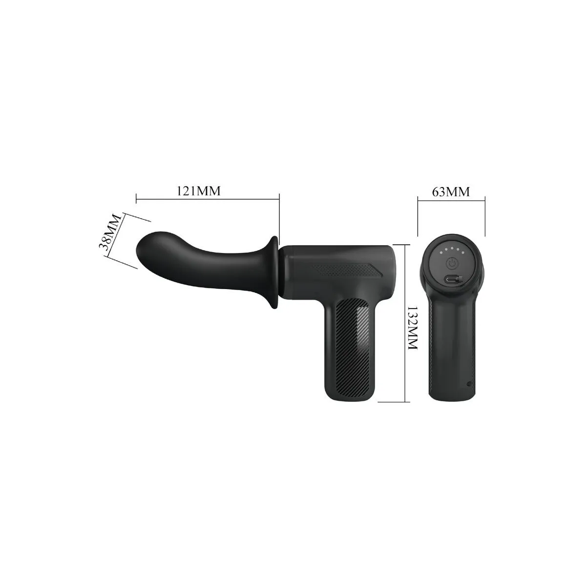 Dj Doctor Massager 5 Einstellungen Schwarz von Pretty Love C-Type | Fesselliebe.de