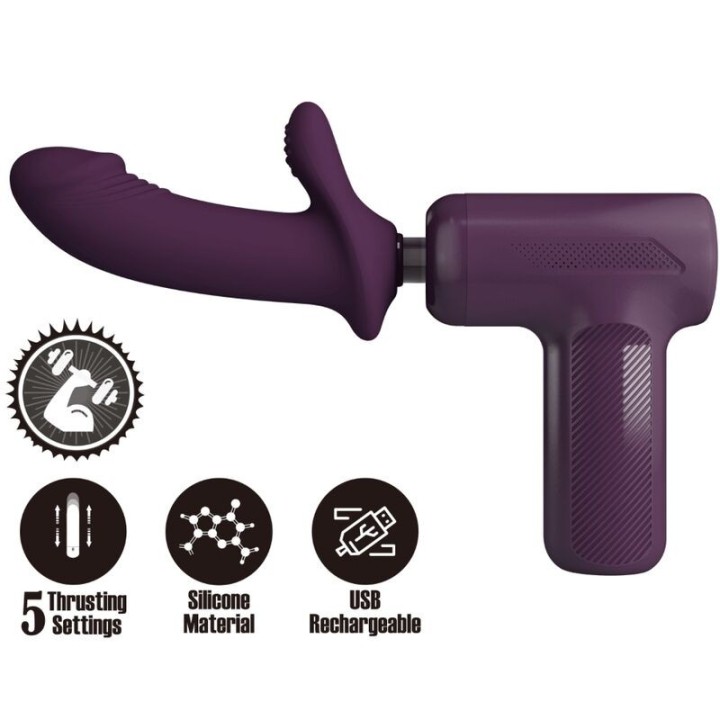 Dj Scholar Massager 5 Einstellungen Lila von Pretty Love C-Type | Fesselliebe.de