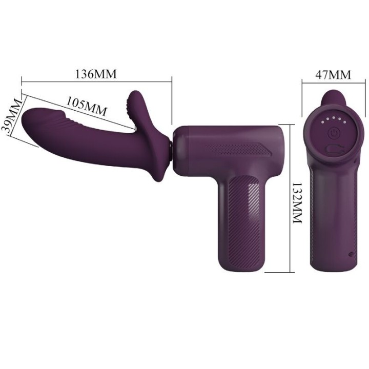 Dj Scholar Massager 5 Einstellungen Lila von Pretty Love C-Type | Fesselliebe.de