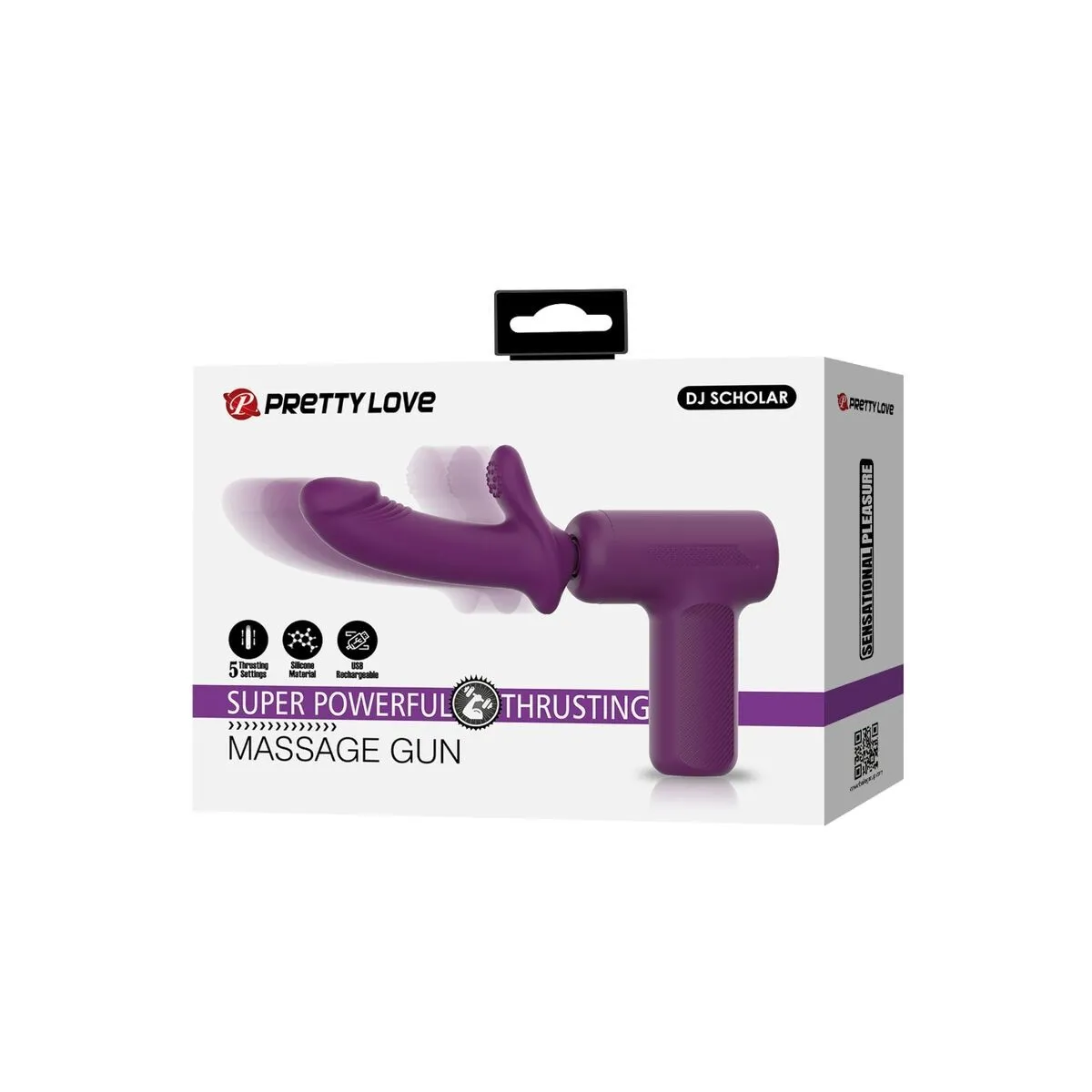 Dj Scholar Massager 5 Einstellungen Lila von Pretty Love C-Type | Fesselliebe.de