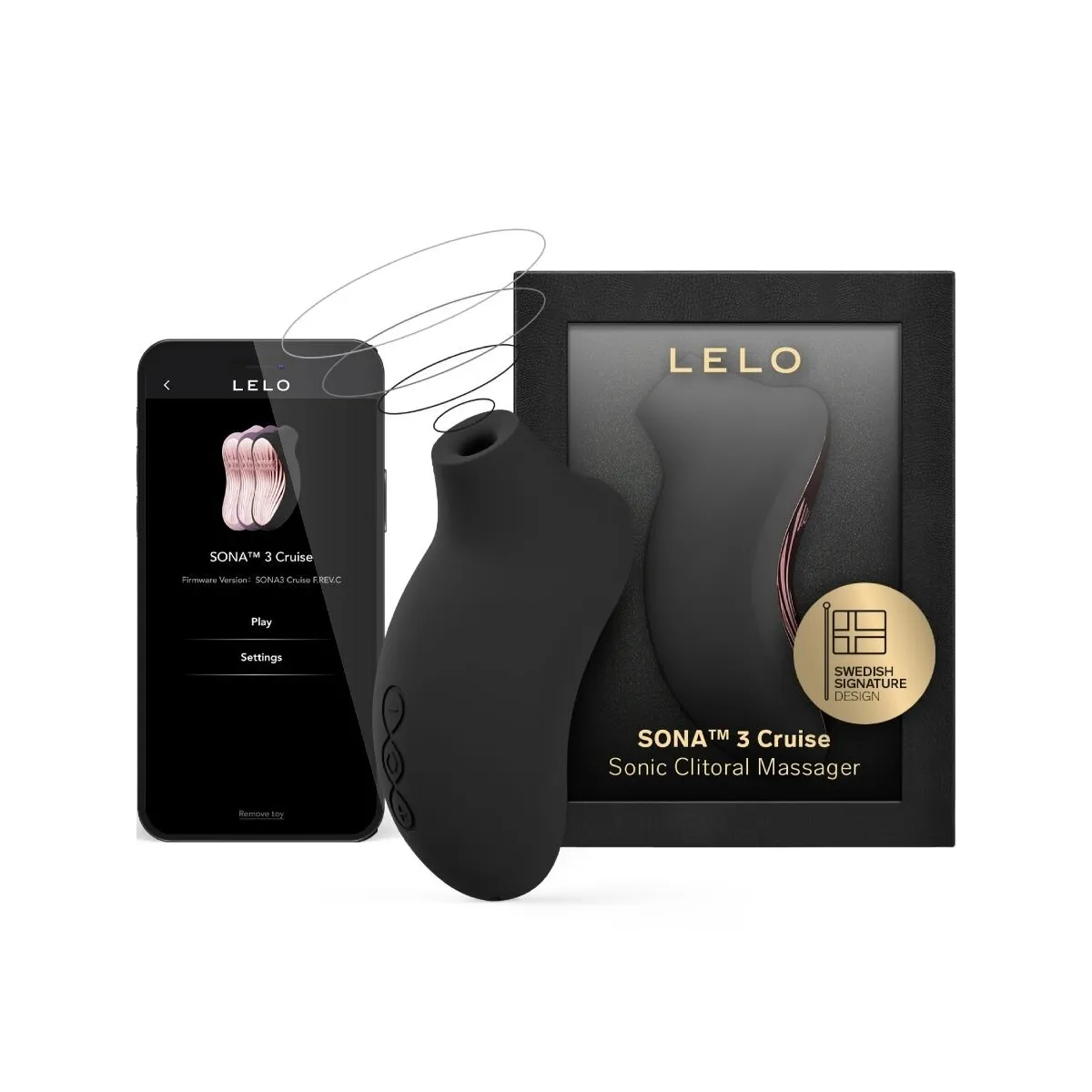 Sona 3 Cruise Sonic Klitoralsager Schwarz von Lelo | Fesselliebe.de