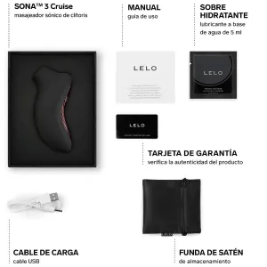 Sona 3 Cruise Sonic Klitoralsager Schwarz von Lelo