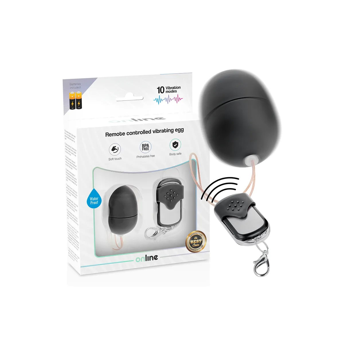 Vibrierendes Ei mit Fernbedienung Schwarz von Online | Fesselliebe.de