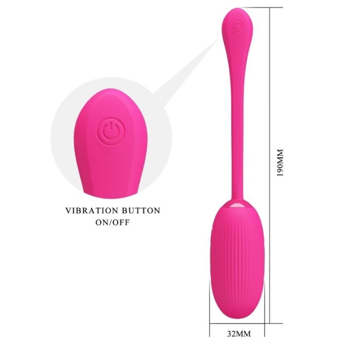 Doreen wiederaufladbares Vibrierendes Ei Magenta mit Fernbedienung von Pretty Love Smart | Fesselliebe.de