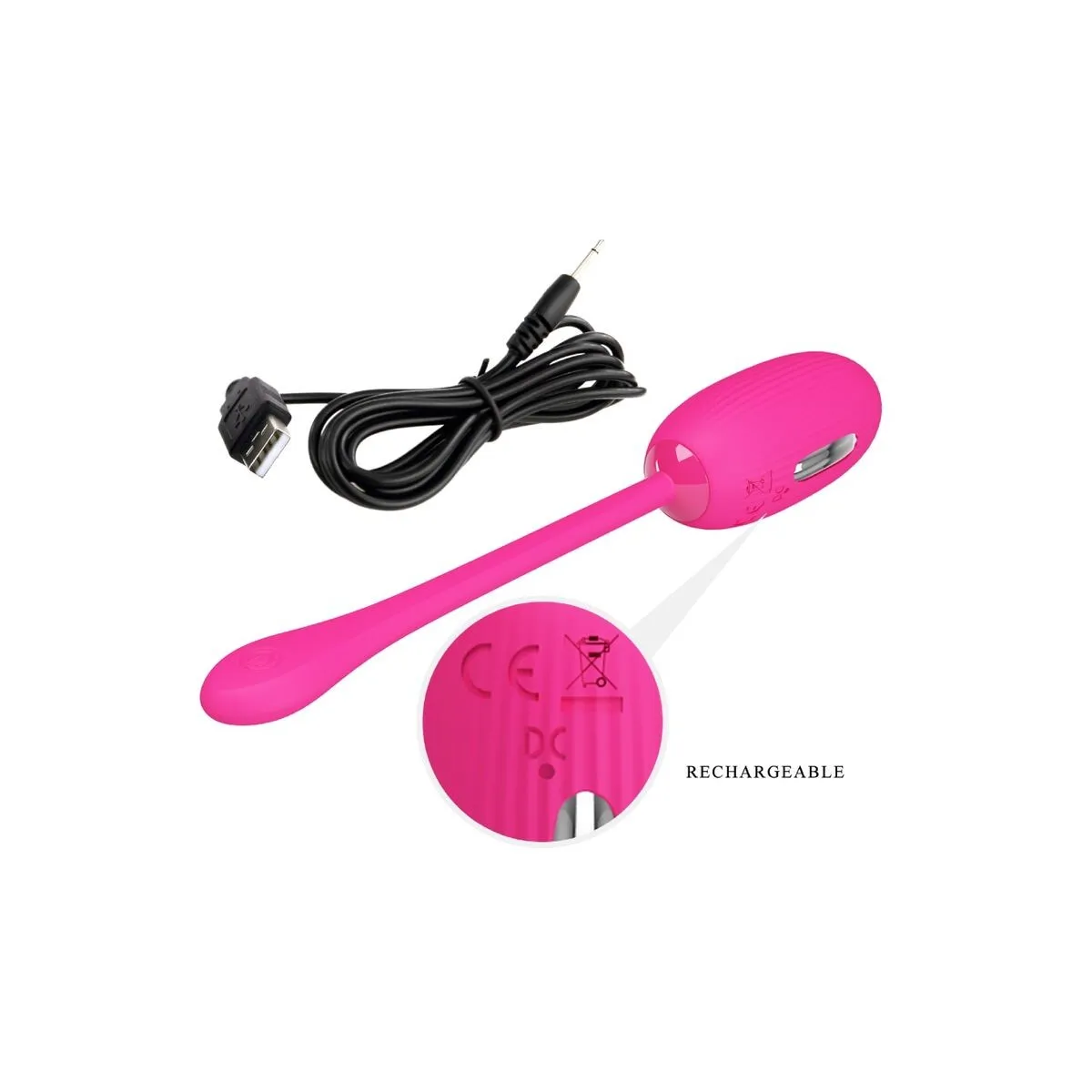 Doreen wiederaufladbares Vibrierendes Ei Magenta mit Fernbedienung von Pretty Love Smart | Fesselliebe.de