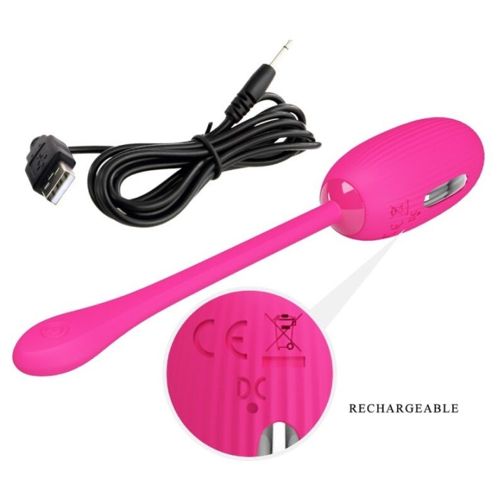 Doreen wiederaufladbares Vibrierendes Ei Magenta mit Fernbedienung von Pretty Love Smart | Fesselliebe.de