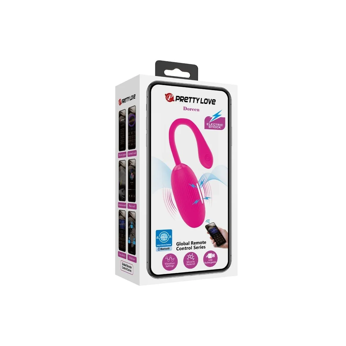 Doreen wiederaufladbares Vibrierendes Ei Magenta mit Fernbedienung von Pretty Love Smart | Fesselliebe.de