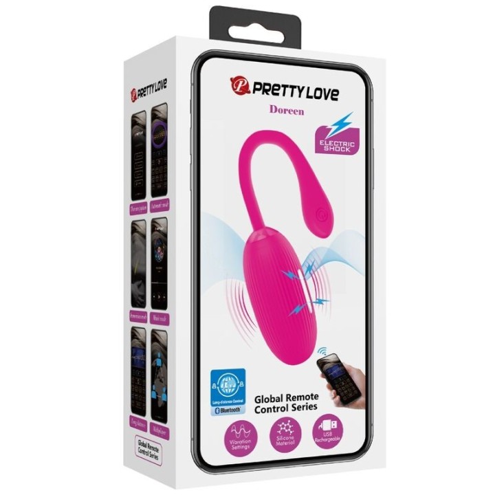 Doreen wiederaufladbares Vibrierendes Ei Magenta mit Fernbedienung von Pretty Love Smart | Fesselliebe.de