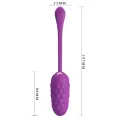 Vibrierendes Ei mit Lila wiederaufladbarer Meerestextur von Pretty Love Smart