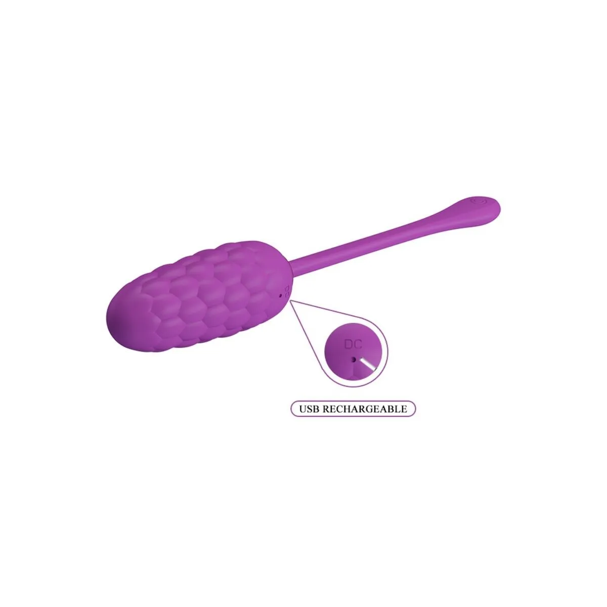 Vibrierendes Ei mit Lila wiederaufladbarer Meerestextur von Pretty Love Smart | Fesselliebe.de