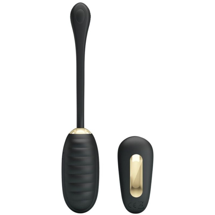 Doreen Luxury wiederaufladbares Vibrierendes Ei Schwarz mit Fernbedienung von Pretty Love Smart | Fesselliebe.de