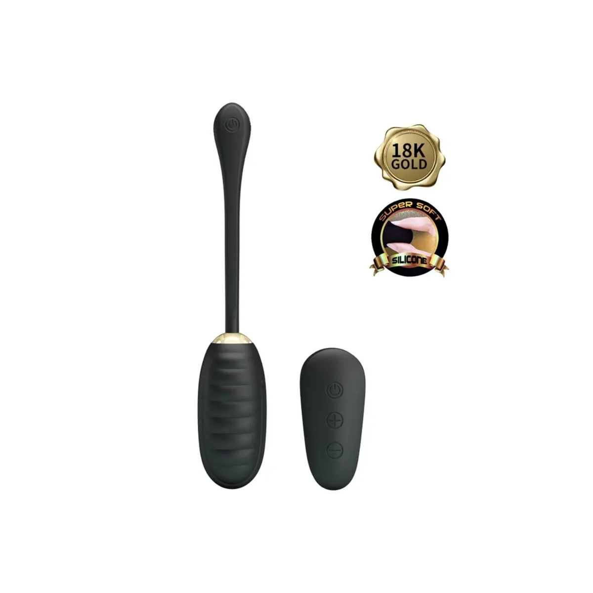 Doreen Luxury wiederaufladbares Vibrierendes Ei Schwarz mit Fernbedienung von Pretty Love Smart | Fesselliebe.de