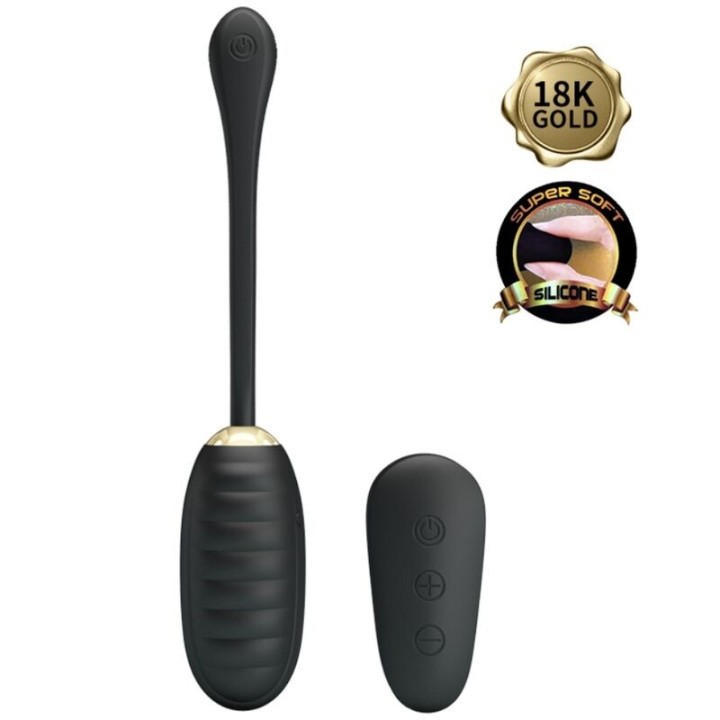 Doreen Luxury wiederaufladbares Vibrierendes Ei Schwarz mit Fernbedienung von Pretty Love Smart | Fesselliebe.de