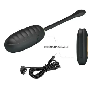 Doreen Luxury wiederaufladbares Vibrierendes Ei Schwarz mit Fernbedienung von Pretty Love Smart