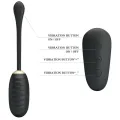 Doreen Luxury wiederaufladbares Vibrierendes Ei Schwarz mit Fernbedienung von Pretty Love Smart