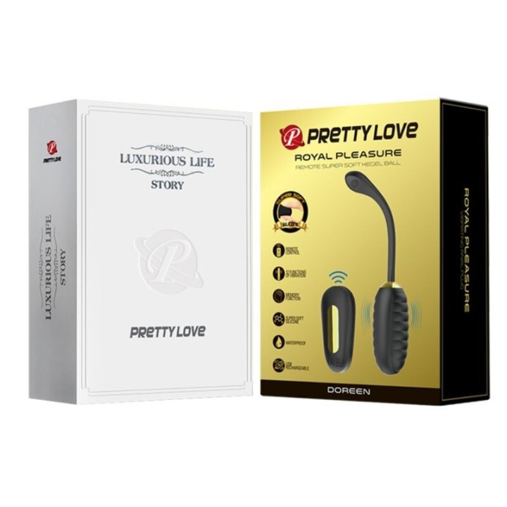 Doreen Luxury wiederaufladbares Vibrierendes Ei Schwarz mit Fernbedienung von Pretty Love Smart | Fesselliebe.de