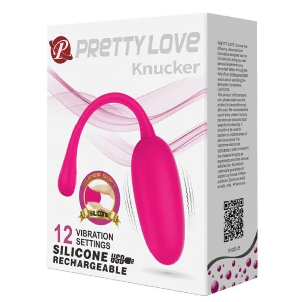 Knucker Pink wiederaufladbares Vibrations-Ei von Pretty Love Flirtation | Fesselliebe.de