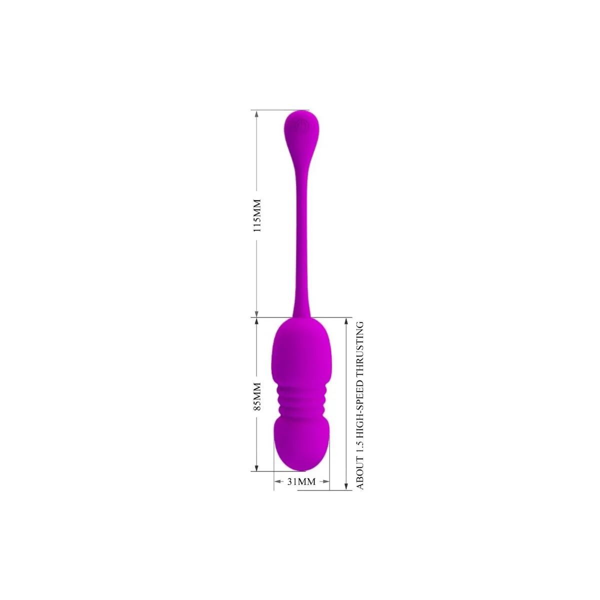 Callie Purple wiederaufladbares Vibrations-Ei von Pretty Love C-Type | Fesselliebe.de