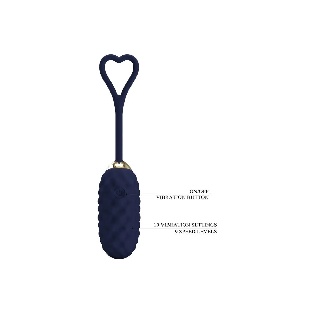 Vivian Blue Vibrations-Ei mit Fernbedienung von Pretty Love Led | Fesselliebe.de