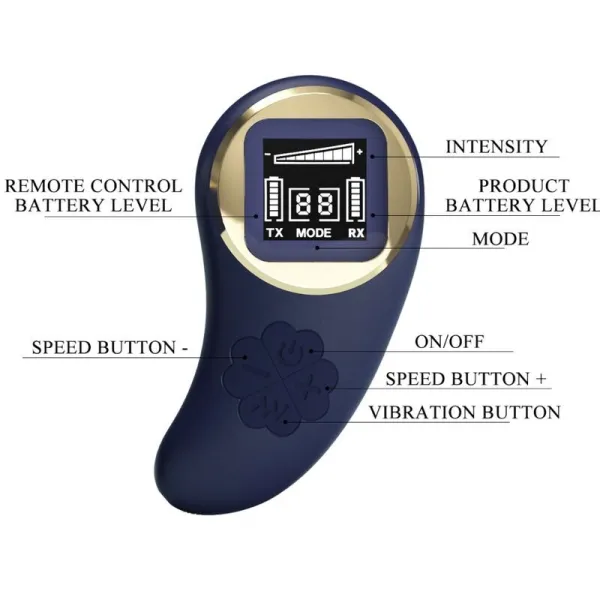 Vivian Blue Vibrations-Ei mit Fernbedienung von Pretty Love Led | Fesselliebe.de