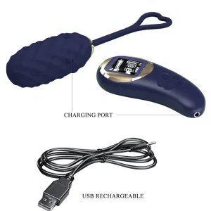 Vivian Blue Vibrations-Ei mit Fernbedienung von Pretty Love Led