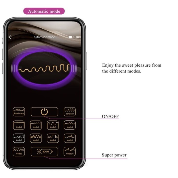 Vibrierendes Ei der Nymphe, App-Gesteuert, Lila von Pretty Love Bottom | Fesselliebe.de