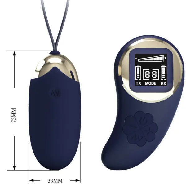 Mina Vibrierendes Ei mit Fernbedienung Blau von Pretty Love Led | Fesselliebe.de