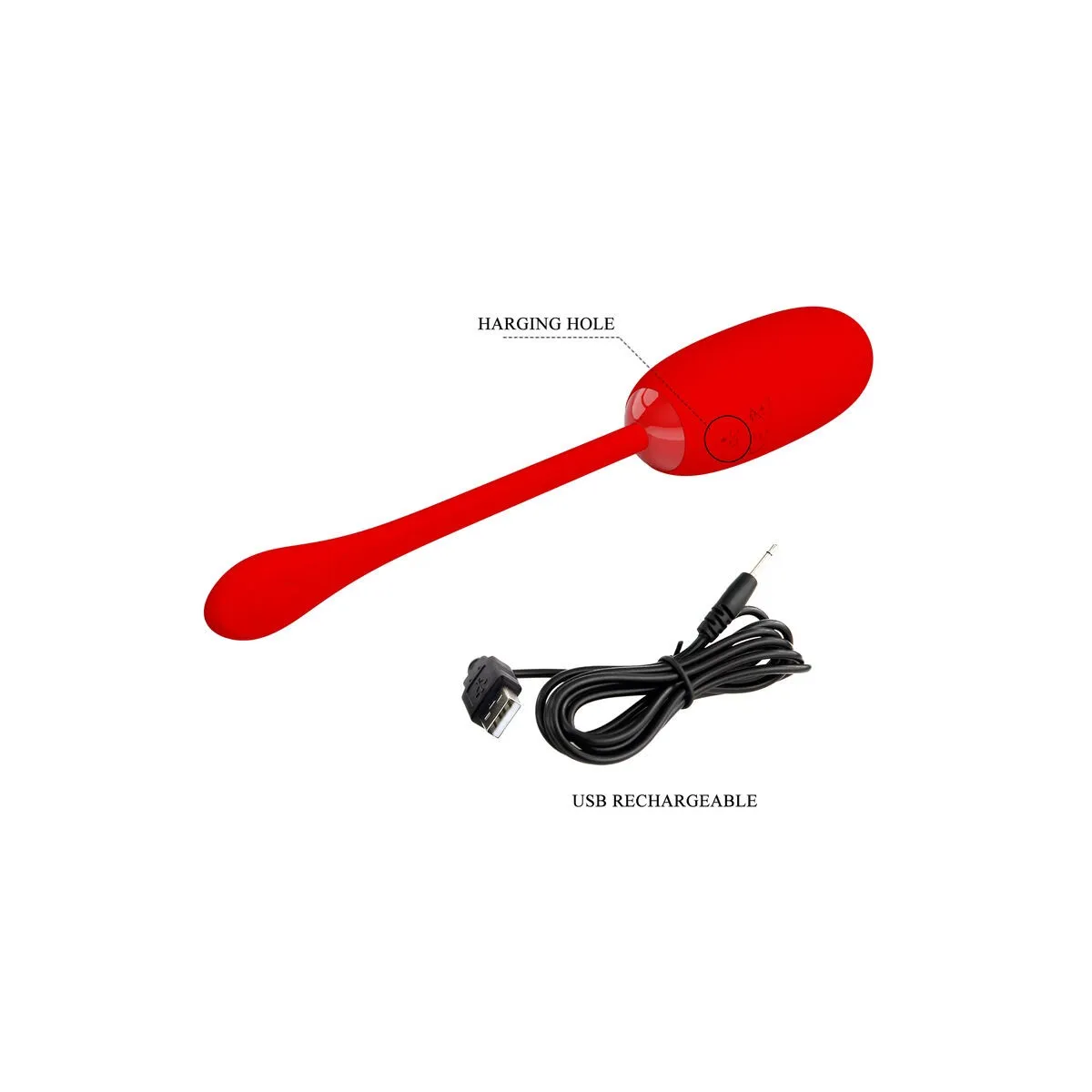 Julius Wasserdichtes, wiederaufladbares Vibrierendes Ei Rot von Pretty Love Smart | Fesselliebe.de