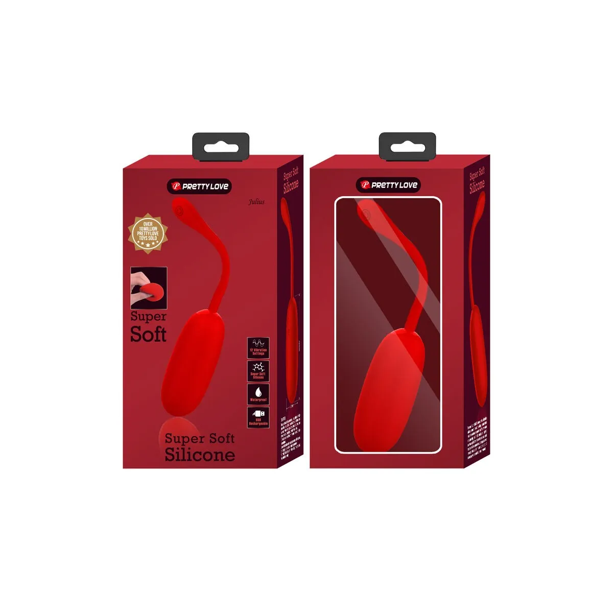 Julius Wasserdichtes, wiederaufladbares Vibrierendes Ei Rot von Pretty Love Smart | Fesselliebe.de