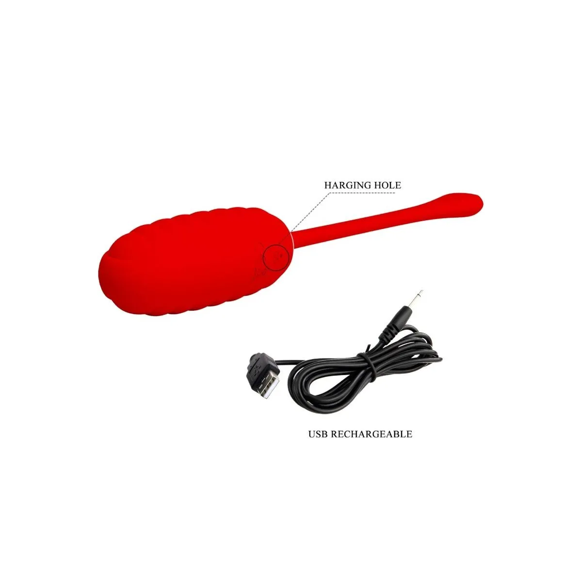 Kirk wiederaufladbares Vibrationsei Rot von Pretty Love Smart | Fesselliebe.de