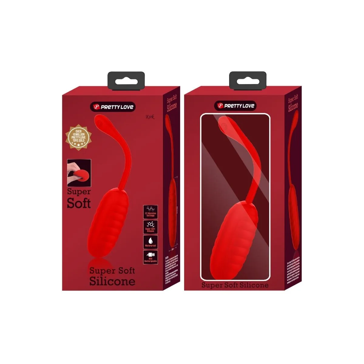 Kirk wiederaufladbares Vibrationsei Rot von Pretty Love Smart | Fesselliebe.de