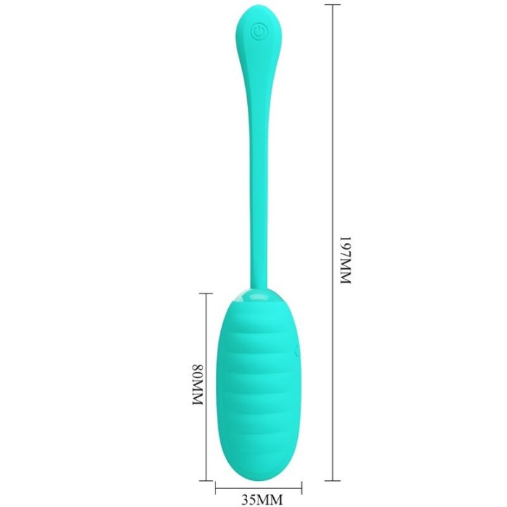 Kirk wiederaufladbares Vibrierendes Ei, Aquagrün von Pretty Love Smart | Fesselliebe.de