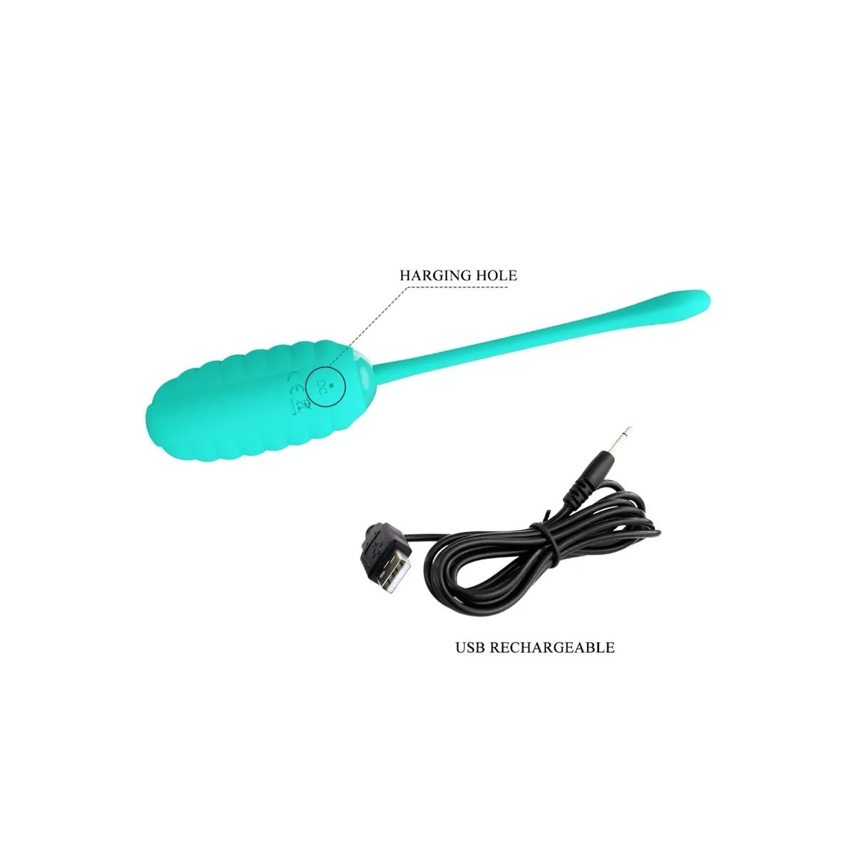 Kirk wiederaufladbares Vibrierendes Ei, Aquagrün von Pretty Love Smart | Fesselliebe.de