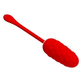 Vibrierendes Ei mit Roter wiederaufladbarer Meerestextur von Pretty Love Smart | Fesselliebe.de