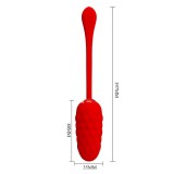 Vibrierendes Ei mit Roter wiederaufladbarer Meerestextur von Pretty Love Smart | Fesselliebe.de