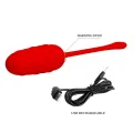 Vibrierendes Ei mit Roter wiederaufladbarer Meerestextur von Pretty Love Smart