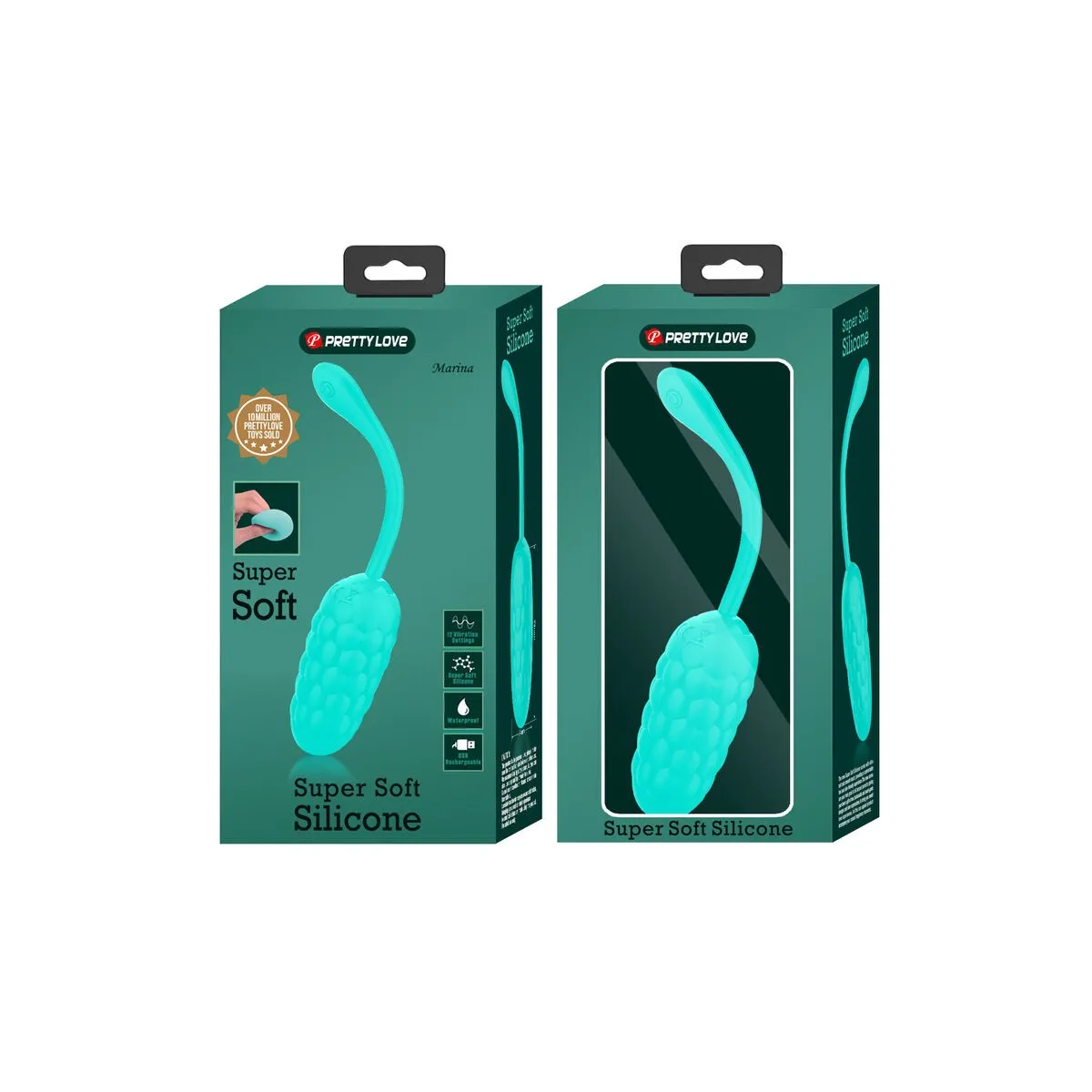 Vibrierendes Ei mit wiederaufladbarer Meerestextur In Aquagrün von Pretty Love Smart | Fesselliebe.de