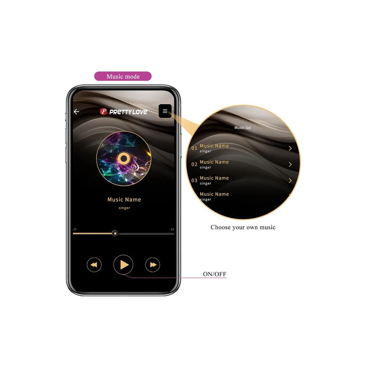 Jayleen Vibrator mit App-Fernbedienung Lila von Pretty Love Led | Fesselliebe.de