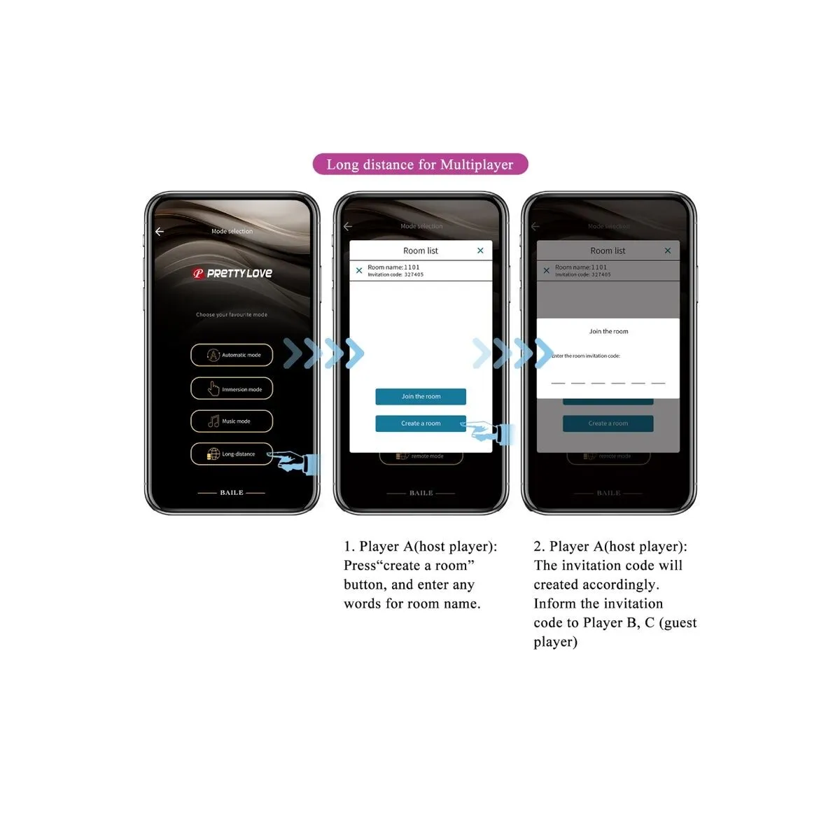 Catalina Vibrator App mit Fernbedienung Lila von Pretty Love Led | Fesselliebe.de