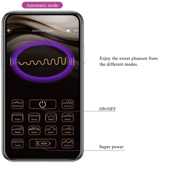 Catalina Vibrator App mit Fernbedienung Lila von Pretty Love Led | Fesselliebe.de