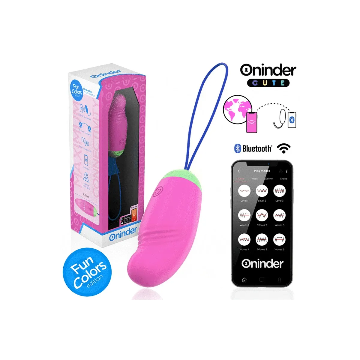 Love Pleasure Vibro-Rotierendes Ei 360° Silikon - Kostenlose Weltweite App von Oninder Cute | Fesselliebe.de