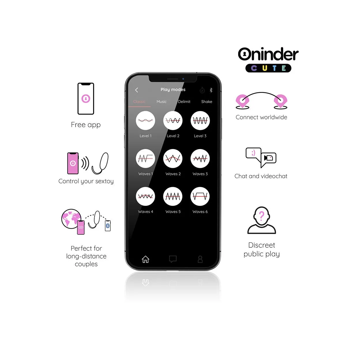 Love Pleasure Vibro-Rotierendes Ei 360° Silikon - Kostenlose Weltweite App von Oninder Cute | Fesselliebe.de