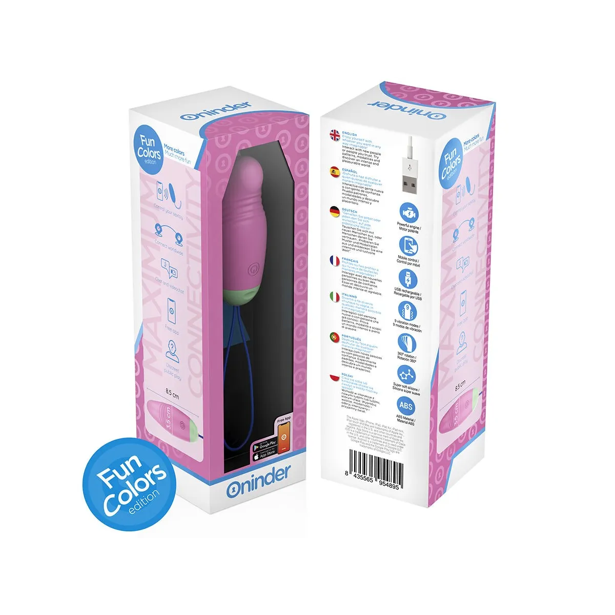 Love Pleasure Vibro-Rotierendes Ei 360° Silikon - Kostenlose Weltweite App von Oninder Cute | Fesselliebe.de